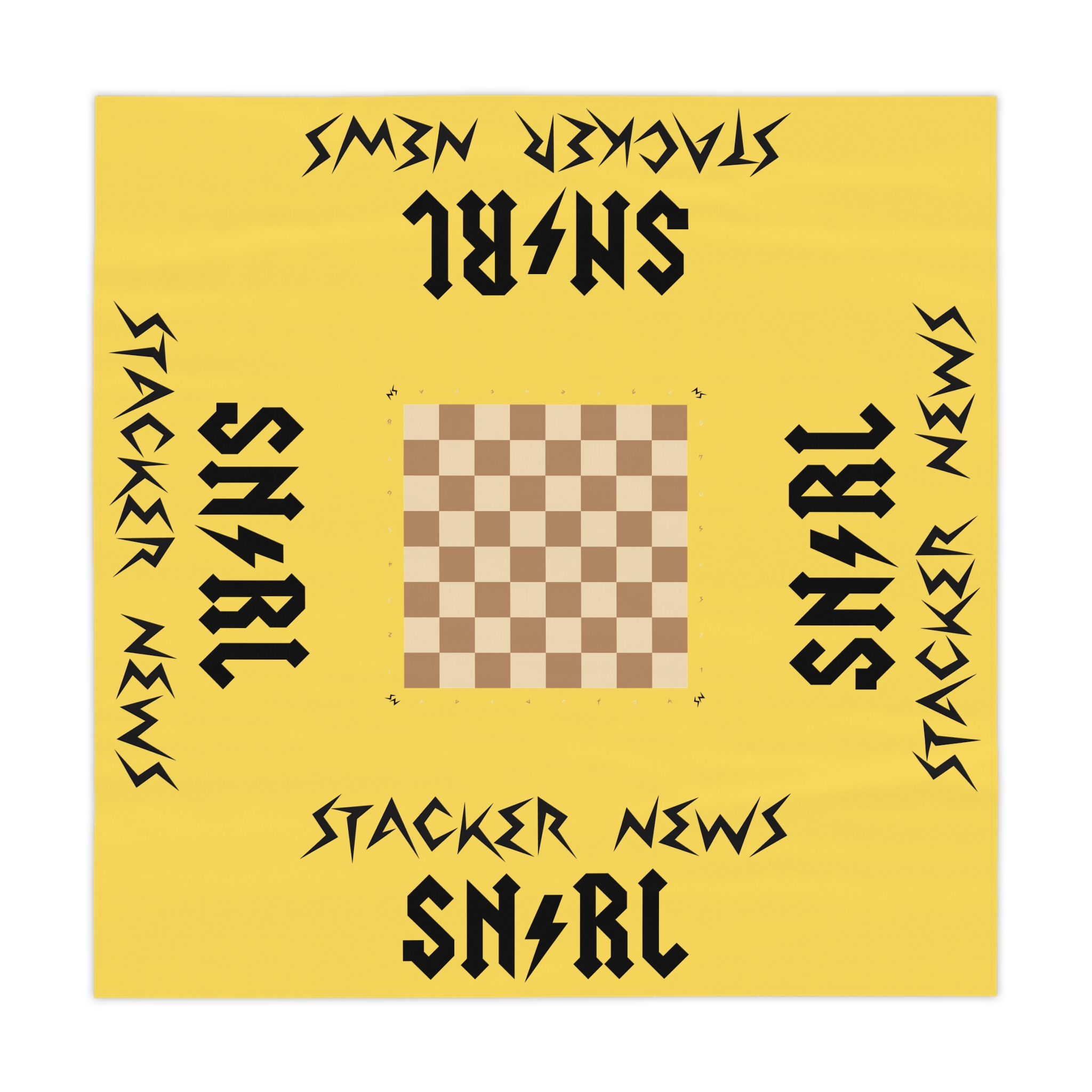 ๐๐ค SNIRL Chess Board on Polyester Tablecloth ๐๐ค SNIRL Chess Board on Polyester Tablecloth