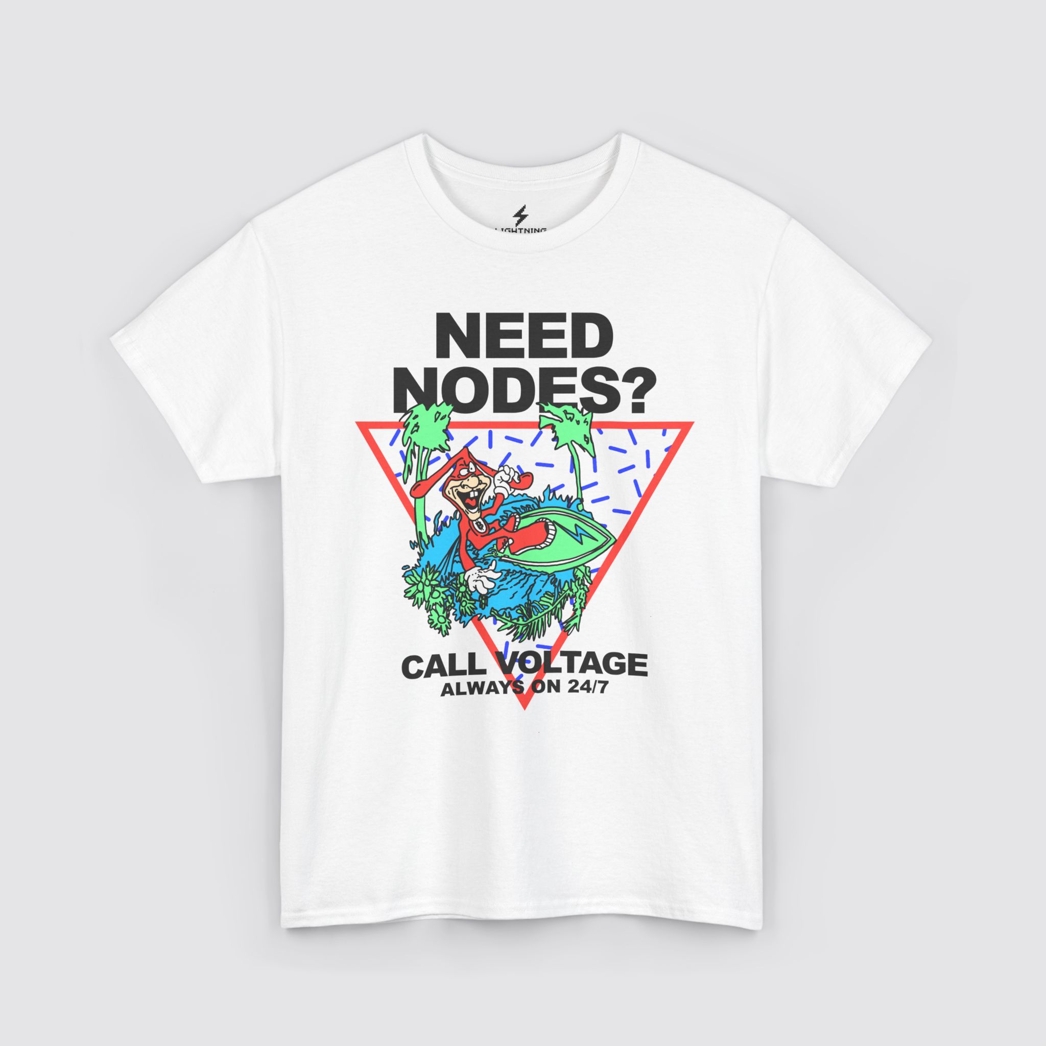 ๐ค Need Nodes? Call Voltage Surf Tech Tee ๐ค Need Nodes? Call Voltage Surf Tech Tee